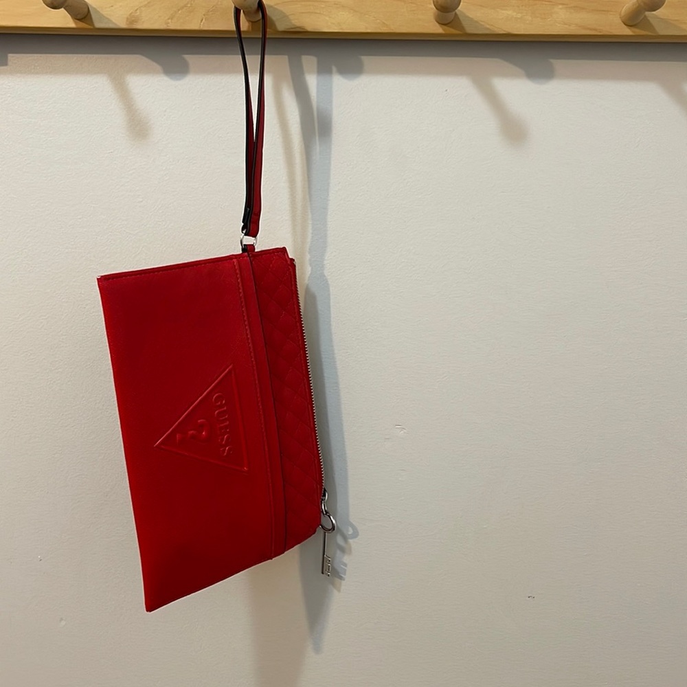 Red Guess clutch